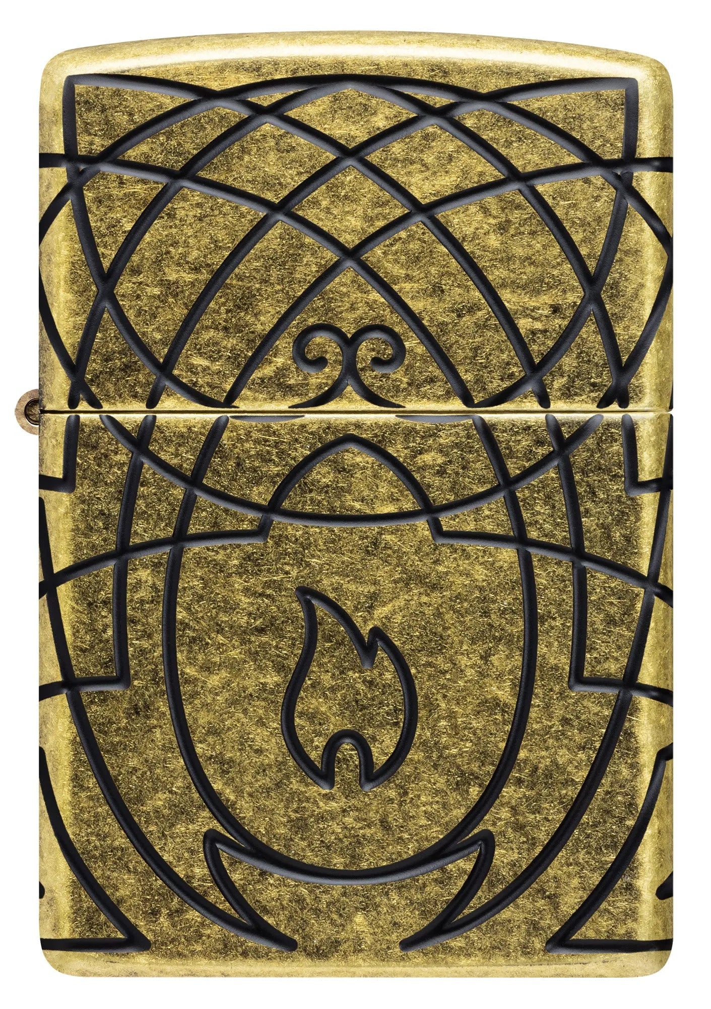 Zippo 47254 vžigalnik Elegant Flame Armor, Antique Brass
