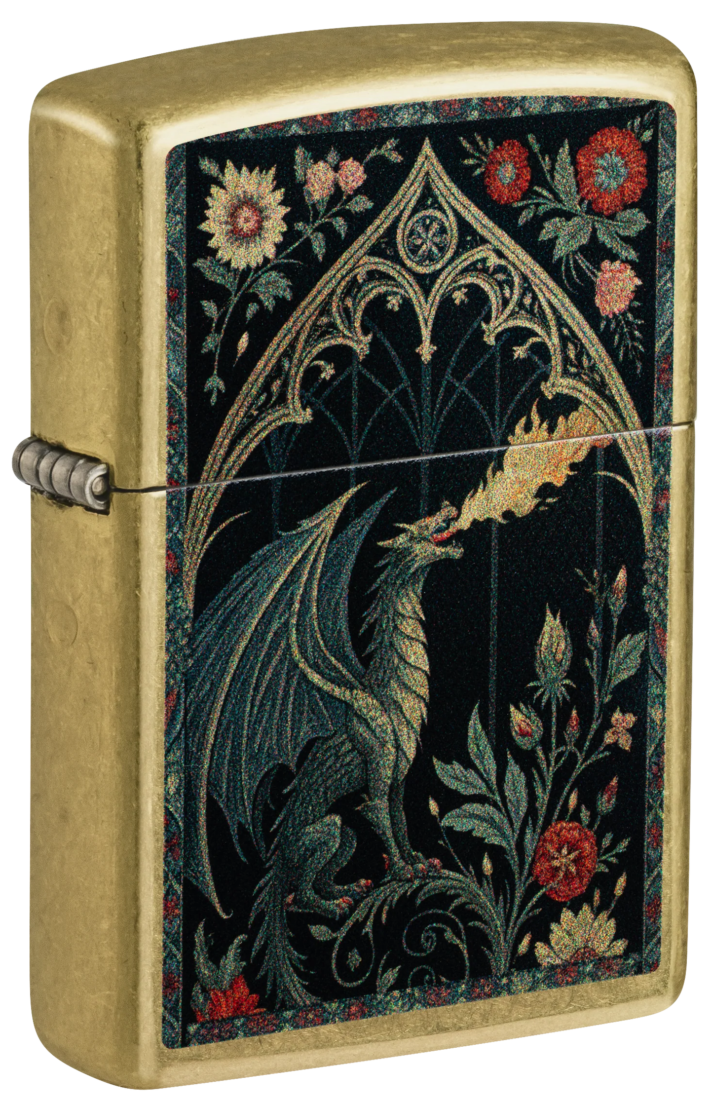 Zippo 47259 vžigalnik Fire Breathing Dragon, Street Brass