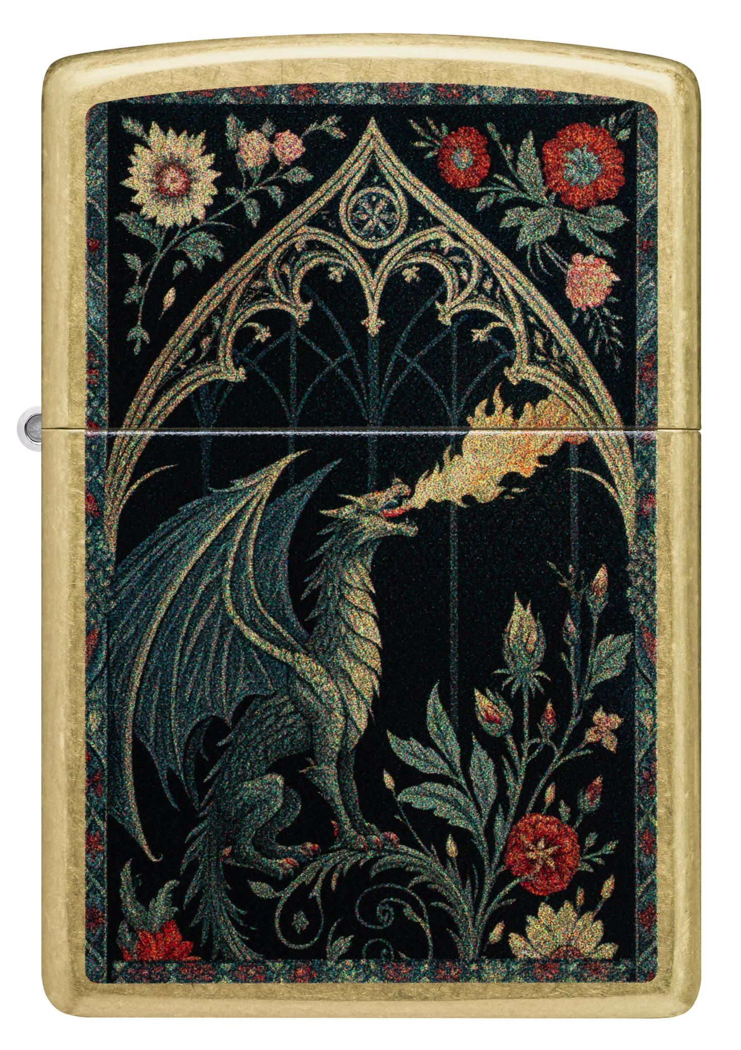 Zippo 47259 vžigalnik Fire Breathing Dragon, Street Brass