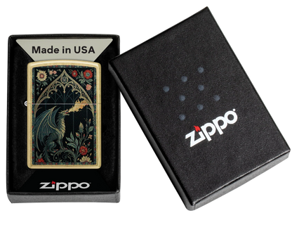 Zippo 47259 vžigalnik Fire Breathing Dragon, Street Brass