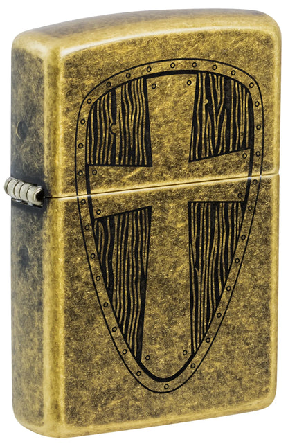 Zippo 47260 vžigalnik Vintage Cross, Antique Brass