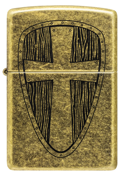 Zippo 47260 vžigalnik Vintage Cross, Antique Brass
