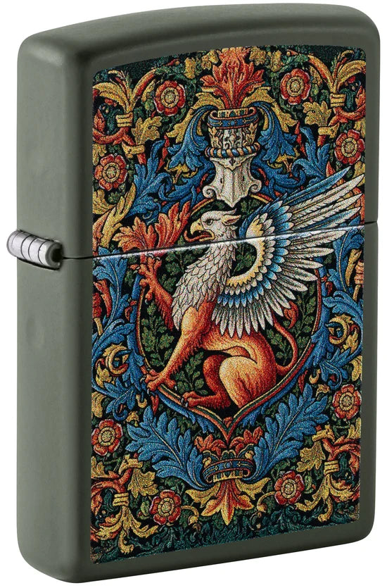 Zippo 47261 vžigalnik Mythical Griffin, Green Matte
