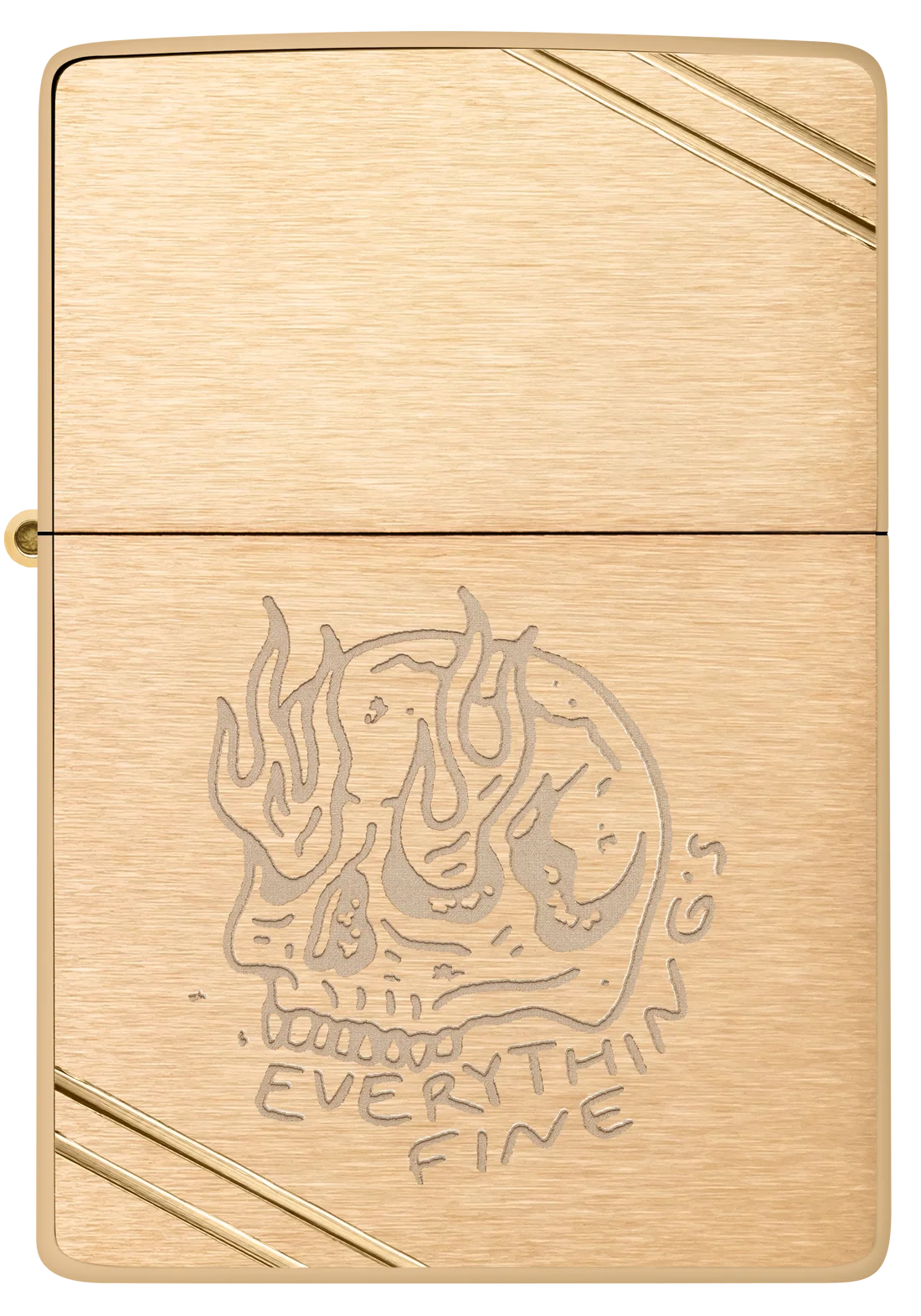Zippo 47262 vžigalnik Everything's Fine, Vintage Brushed Brass