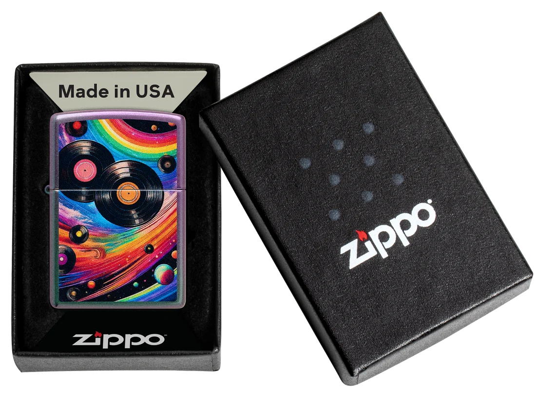 Zippo 47279 vžigalnik Funky Vinyl Albums, Iridescent
