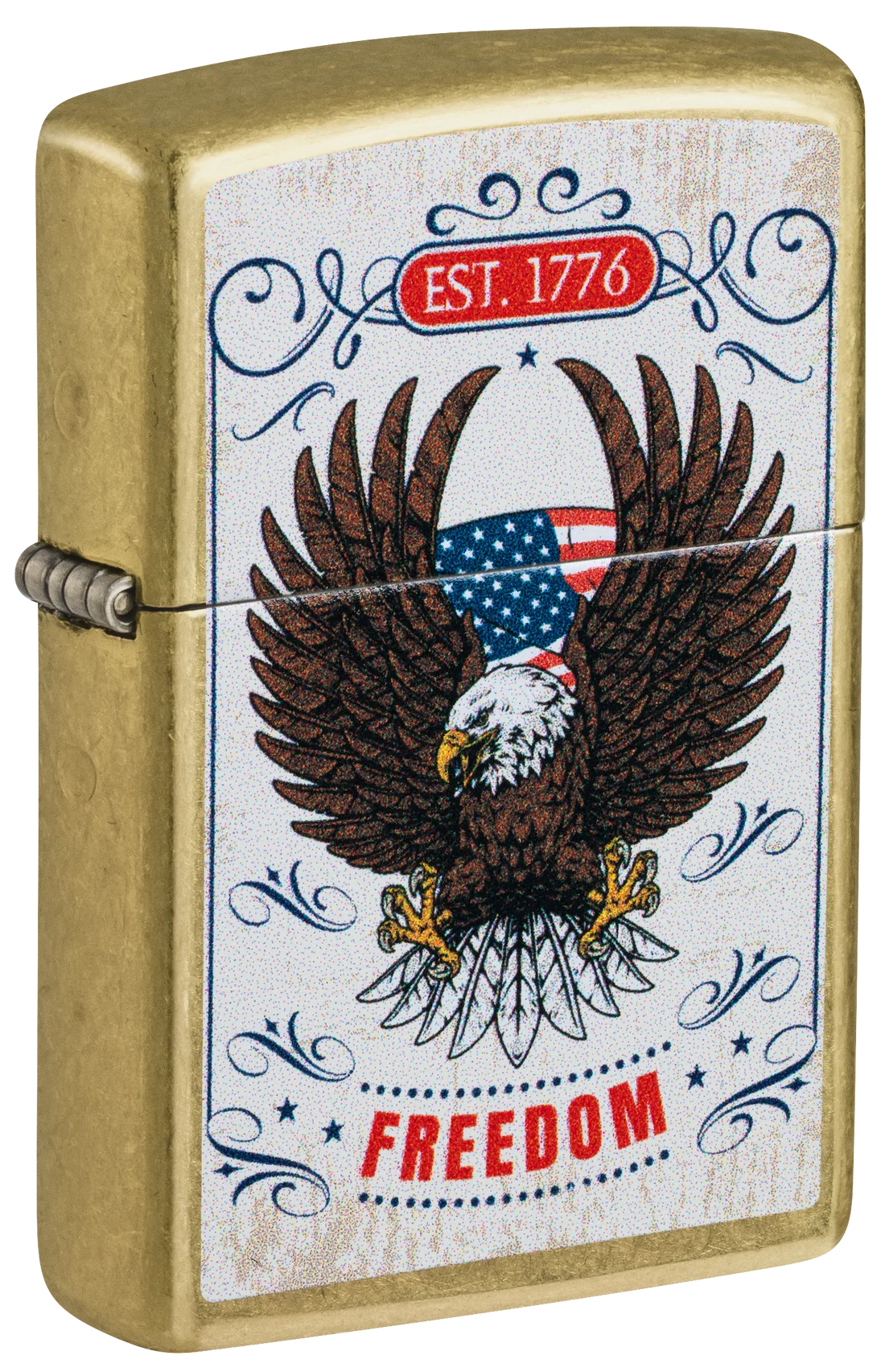 Zippo 47283 vžigalnik Freedom Eagle, Street Brass