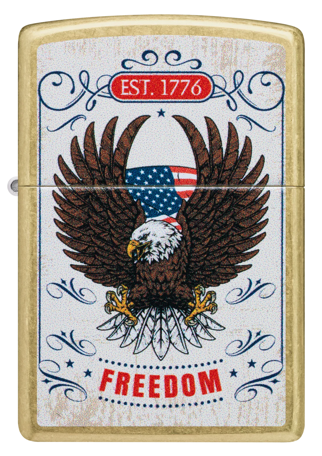 Zippo 47283 vžigalnik Freedom Eagle, Street Brass