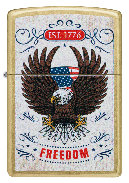 Zippo 47283 vžigalnik Freedom Eagle, Street Brass