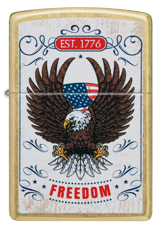 Zippo 47283 vžigalnik Freedom Eagle, Street Brass