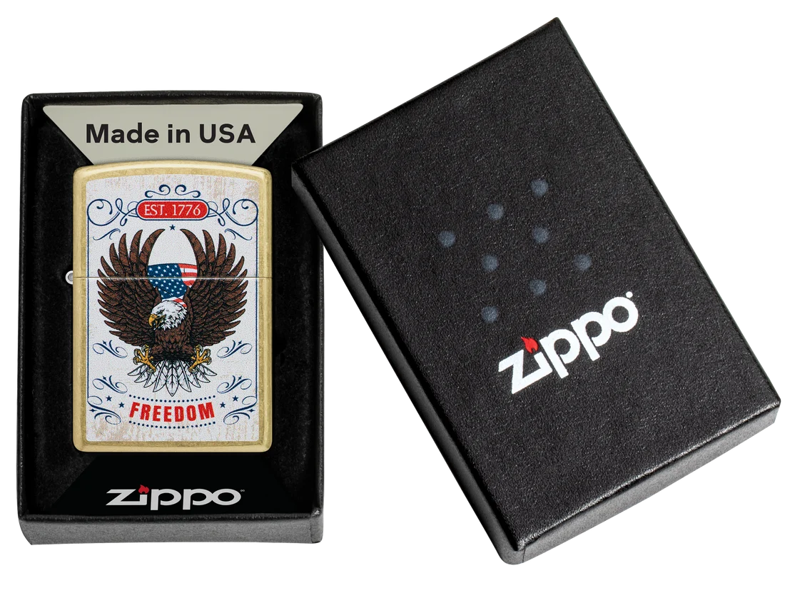 Zippo 47283 vžigalnik Freedom Eagle, Street Brass