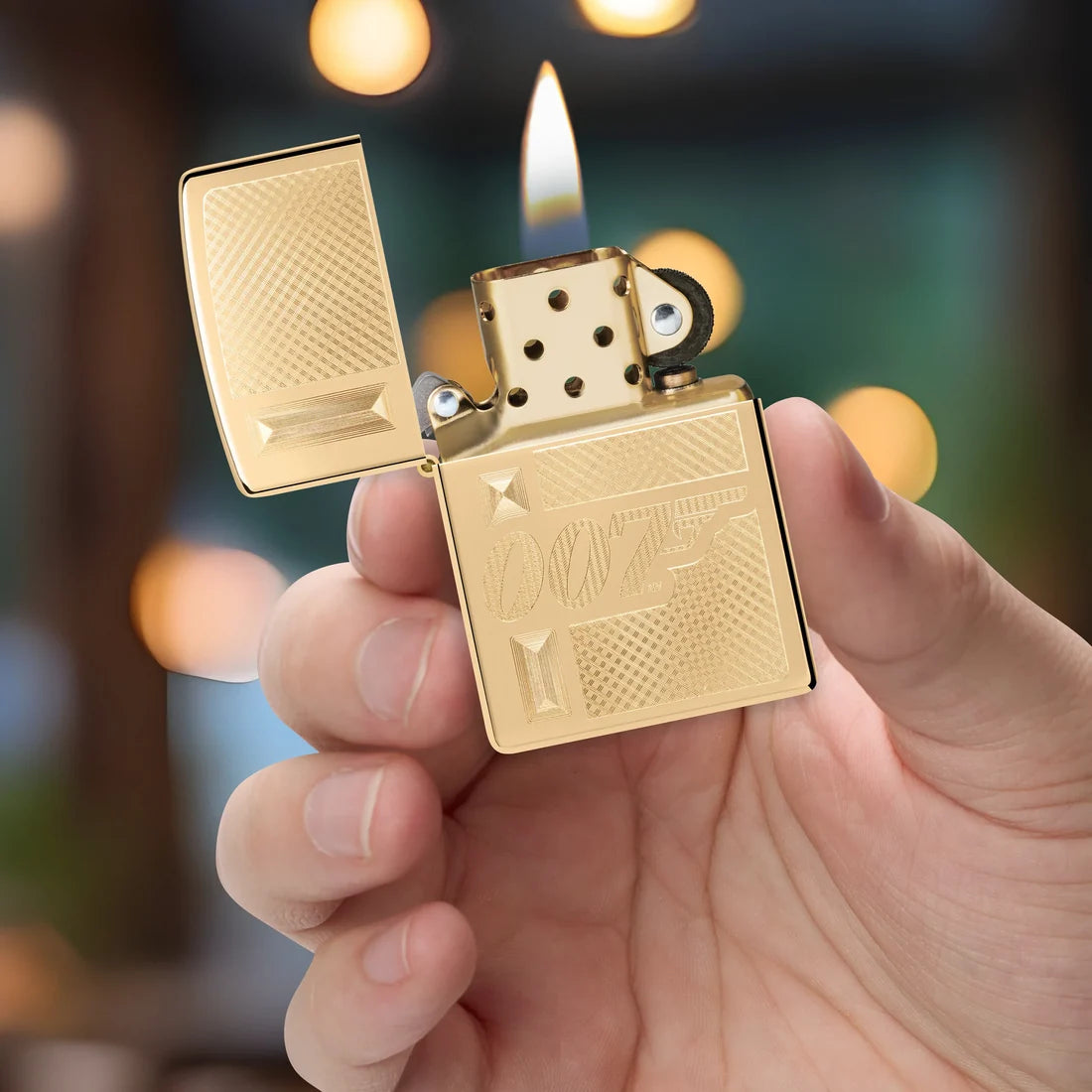 Zippo 47413 vžigalnik James Bond 007 Gun Logo, High Polish Brass