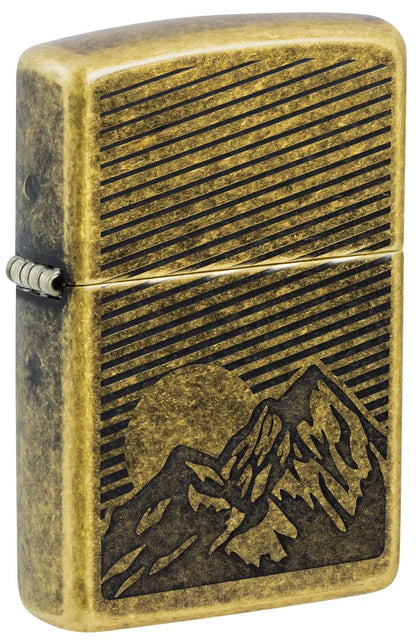 Zippo 47432 vžigalnik Mountain & Moon, Antique Brass