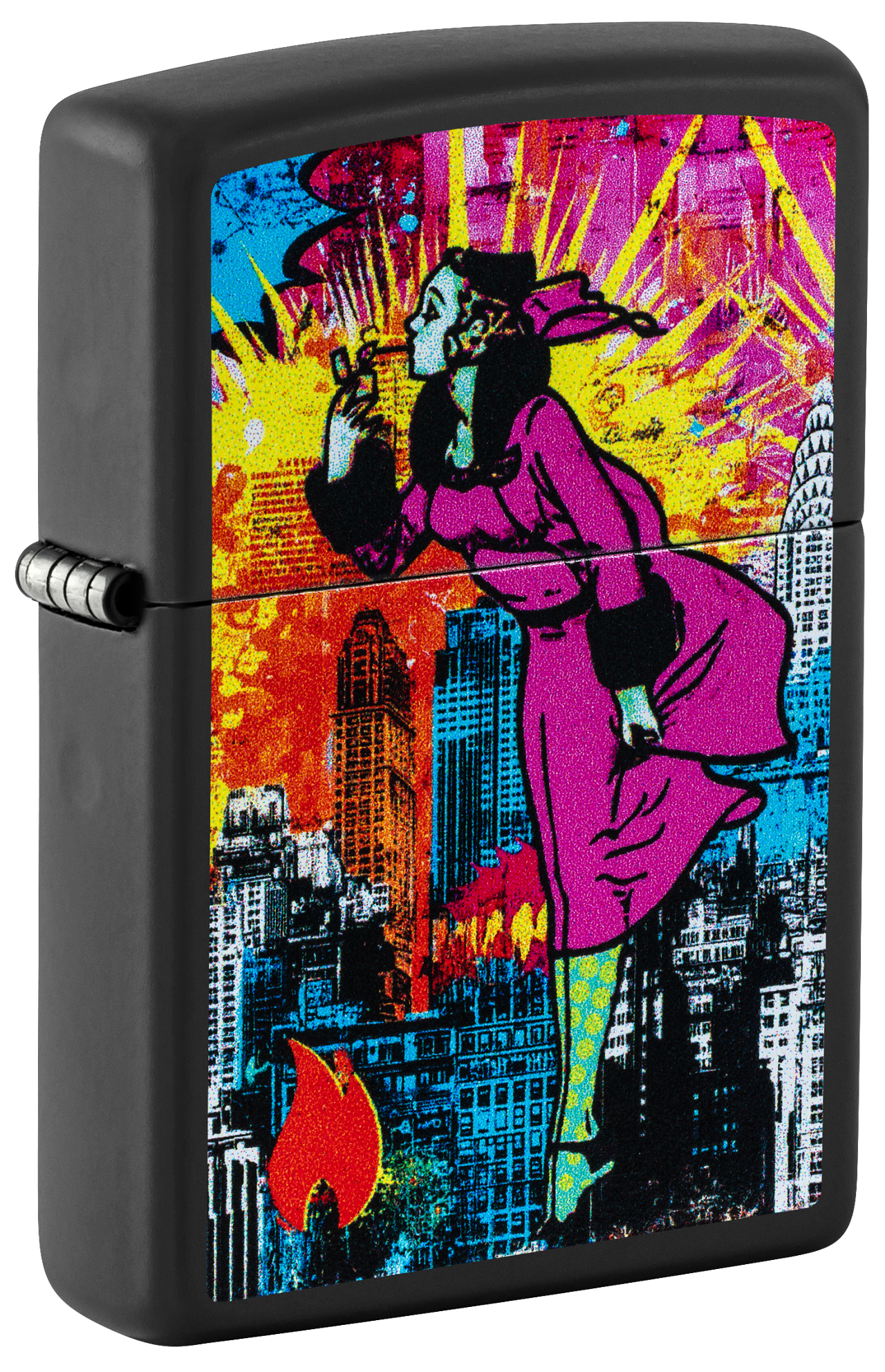 Zippo 47497 vžigalnik City Windy, Black Matte