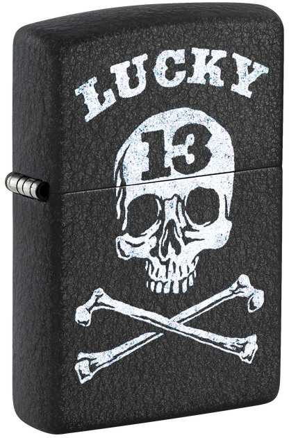 Zippo 47506 vžigalnik Lucky 13, Black Crackle