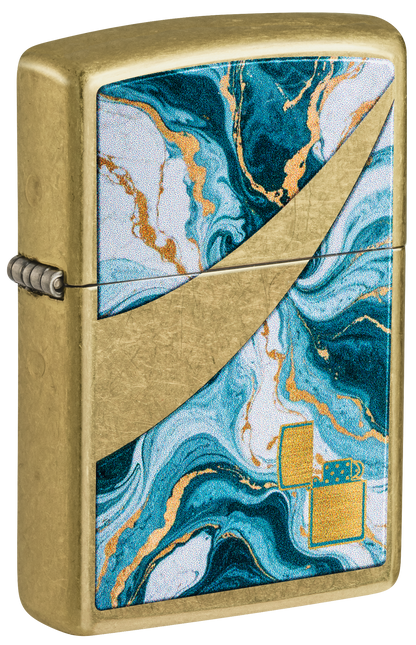 Zippo 47515 vžigalnik Marble Lighter, Street Brass