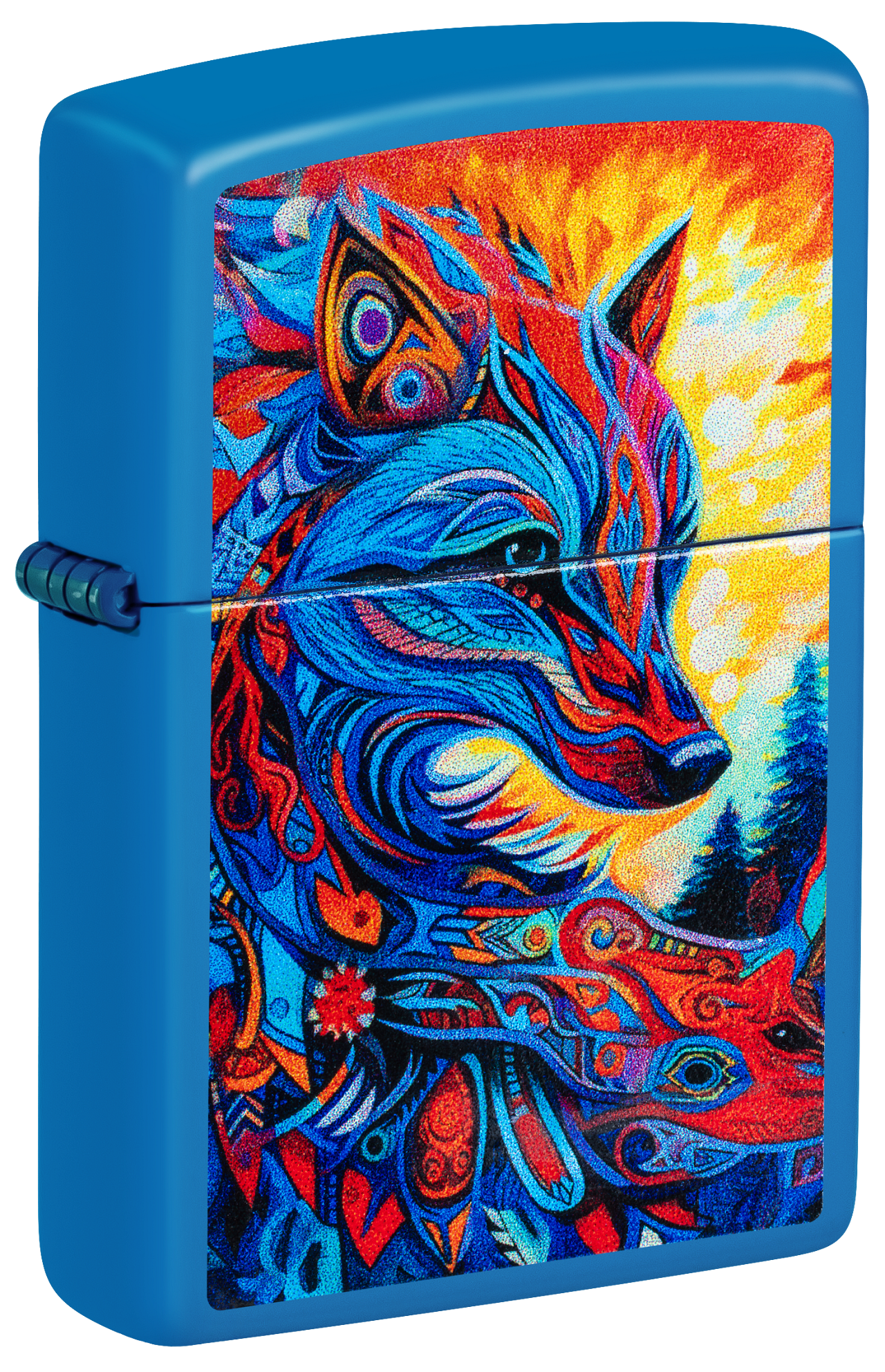 Zippo 47516 vžigalnik Abstract Fox, Sky Blue Matte