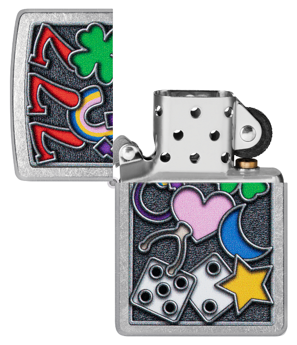 Zippo 48682 vžigalnik All Luck Design, Street Chrome