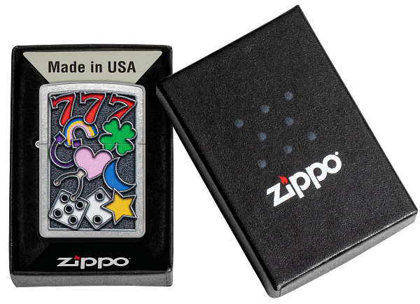 Zippo 48682 vžigalnik All Luck Design, Street Chrome