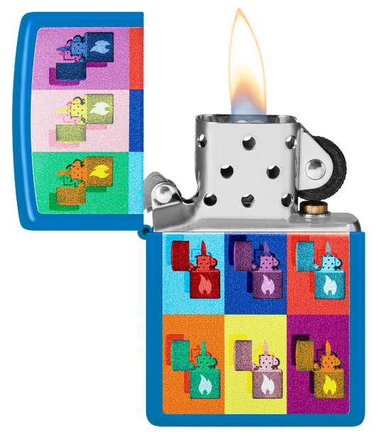 Zippo 48722 vžigalnik Pop Art Zippo Lighters, Sky Blue Matte