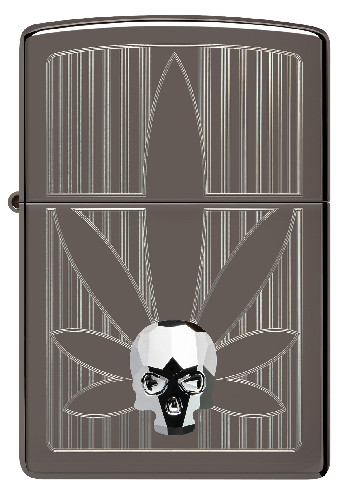 Zippo vžigalnik 48773 Cannabis Skull Crystal