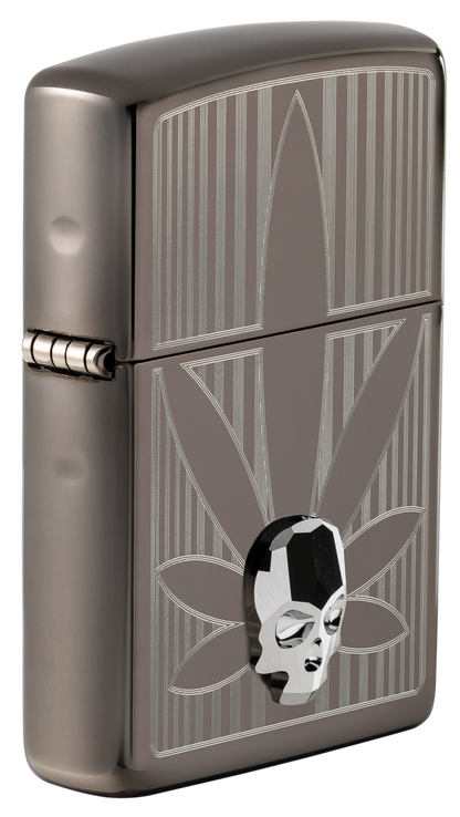 Zippo vžigalnik 48773 Cannabis Skull Crystal