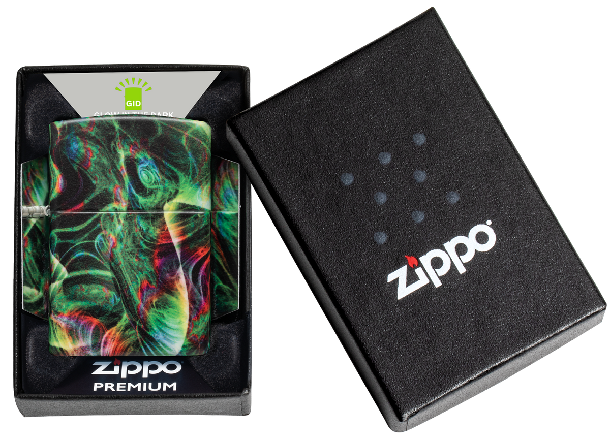 Zippo vžigalnik 48774 Psychedelic Swirl Glow in the Dark