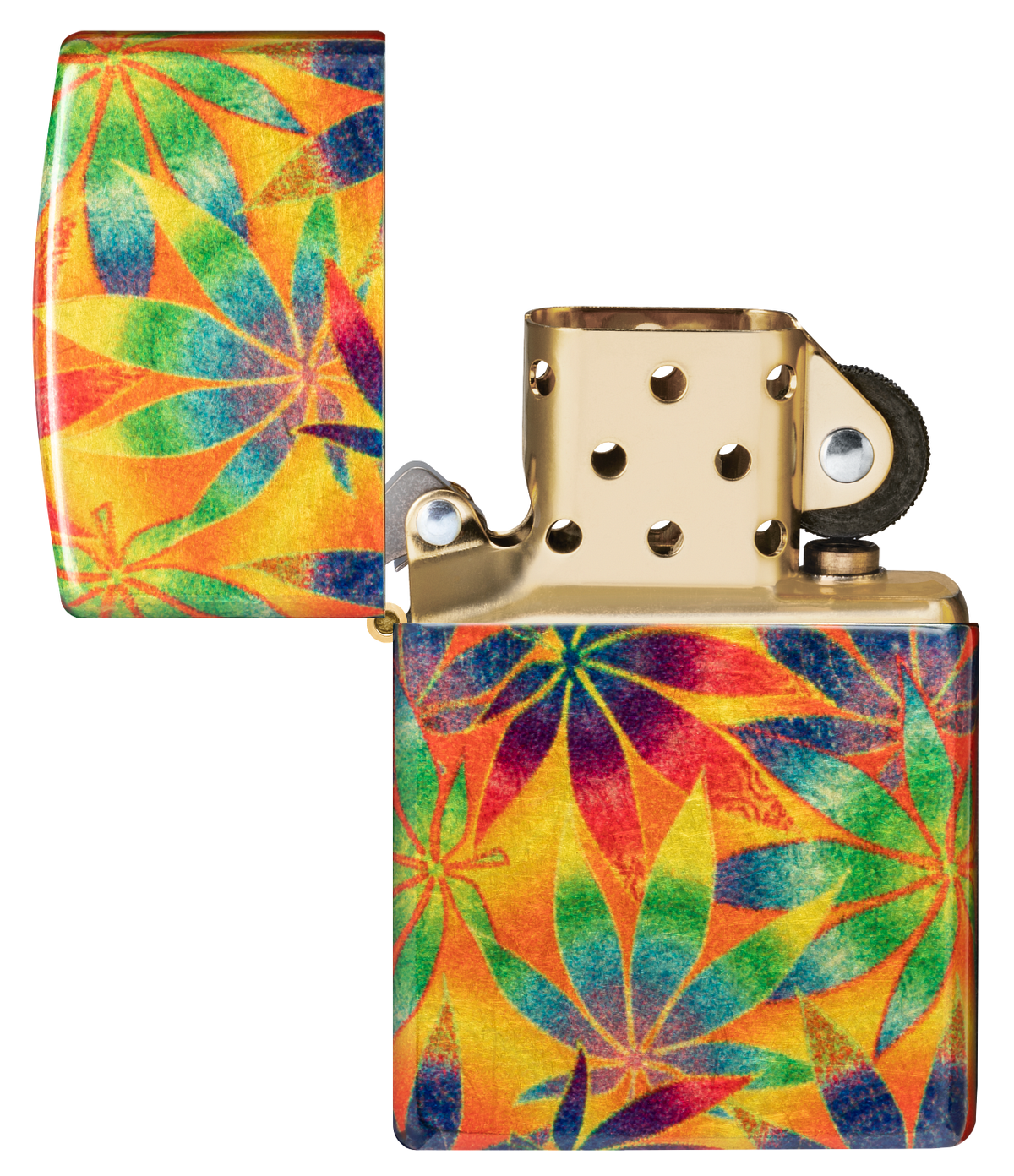 Zippo vžigalnik 48776 Cannabis Tumbled Brass