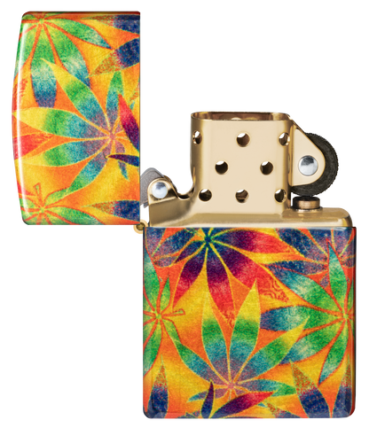Zippo vžigalnik 48776 Cannabis Tumbled Brass