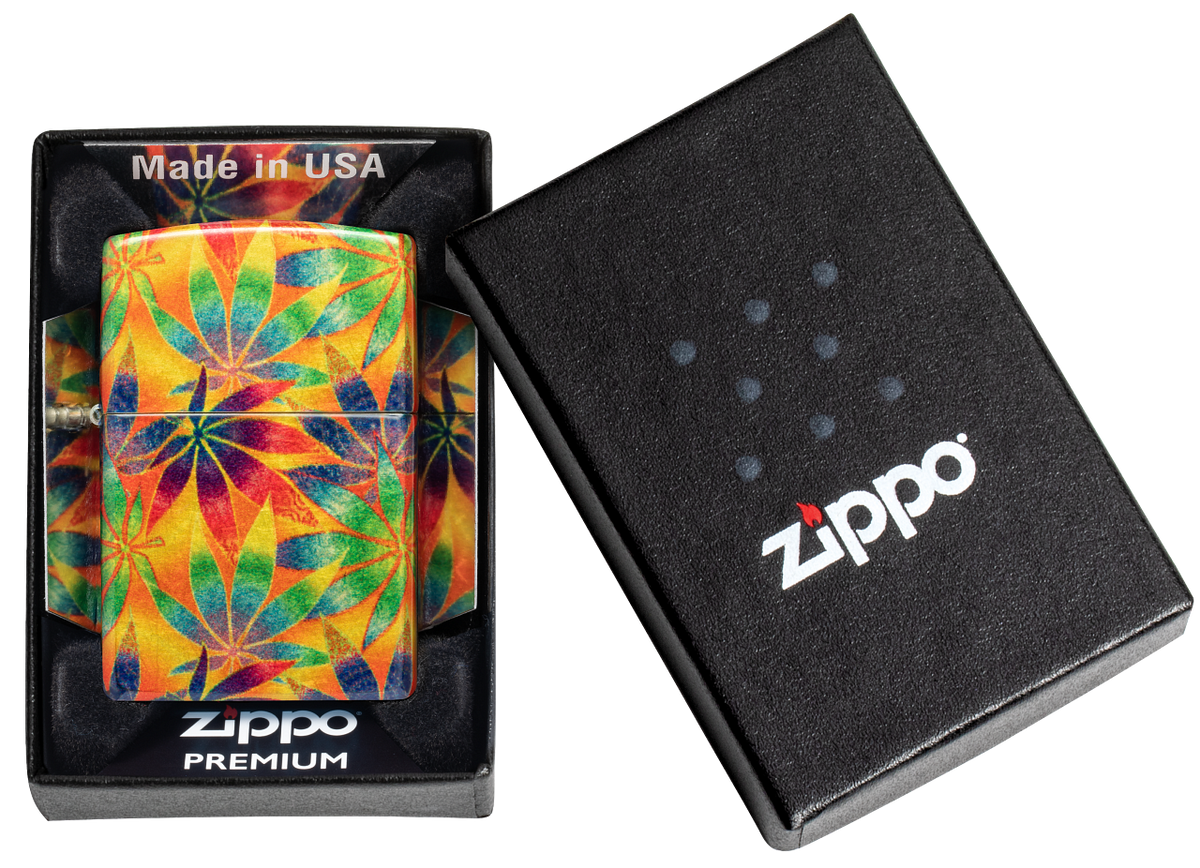 Zippo vžigalnik 48776 Cannabis Tumbled Brass