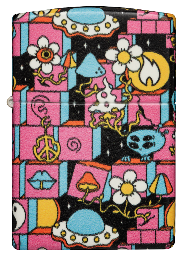 Zippo 48779 vžigalnik Abstract Pink, Glow in the Dark