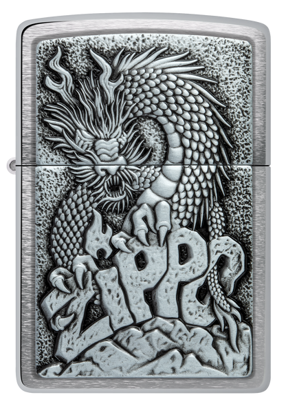 Zippo vžigalnik 48902 Dragon Emblem Brushed Chrome