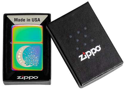 Zippo 48910 vžigalnik Spiritual Moon & Lotus, Multi Color