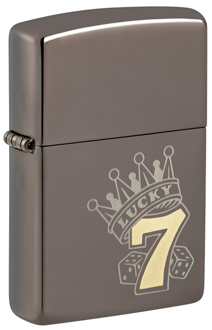 Zippo 48913 vžigalnik Lucky 7, Black Ice