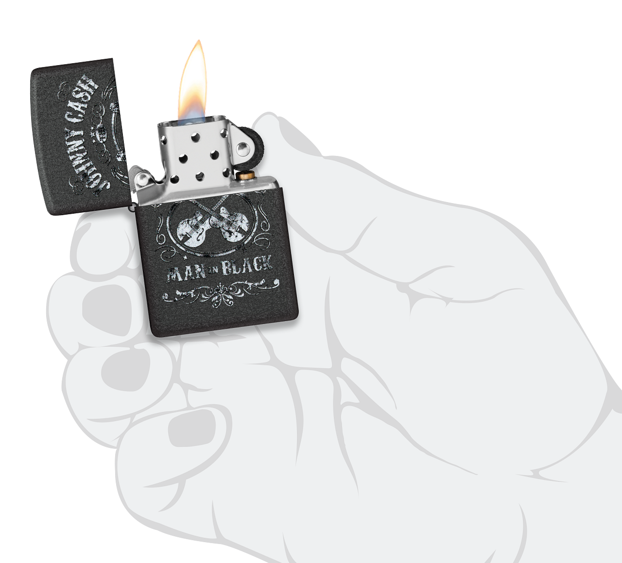 Zippo 48989 vžigalnik Johnny Cash, Man in Black