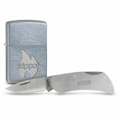 Zippo 49067 darilni set vžigalnik Flame in zložljiv nož