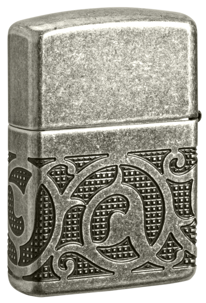 Zippo vžigalnik 49290 Pattern Armor Antique Silver