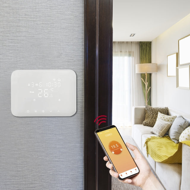Termostat 49683034 gretje in hlajenje 230V WI-FI smart, bel