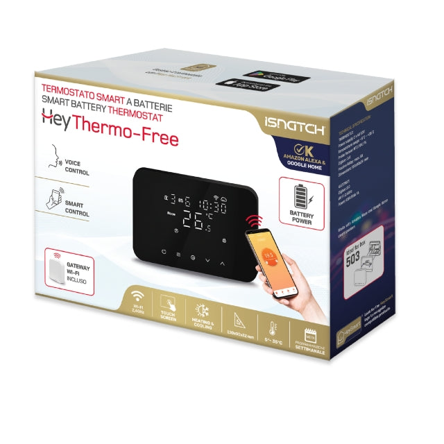 Termostat 49683041 WI-FI smart, črn