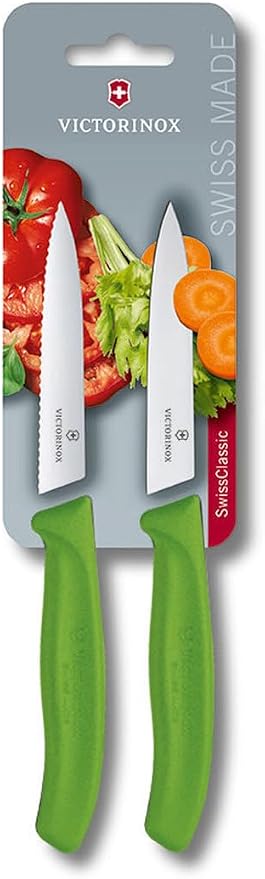 Victorinox 6.7796.L4B Noža za zelenjavo 2v1, 10 cm, Zelena