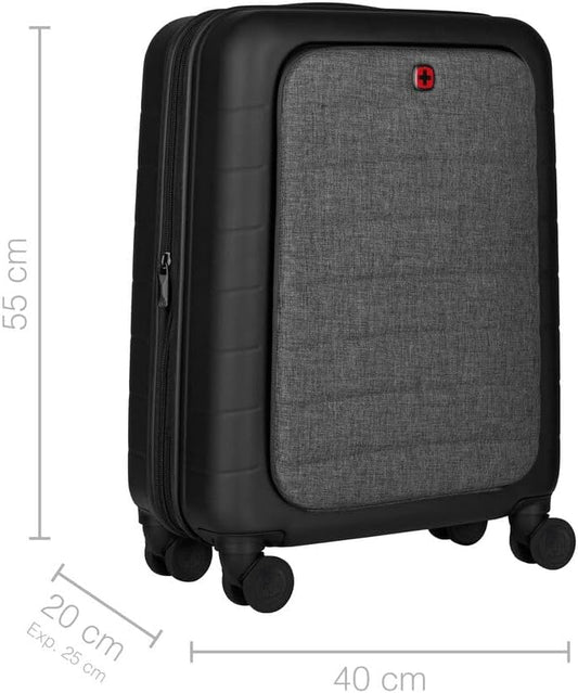 Kovček Wenger 610163 Syntry 14", 4 koleščke + USB, Črno-Siv, 36-44 L