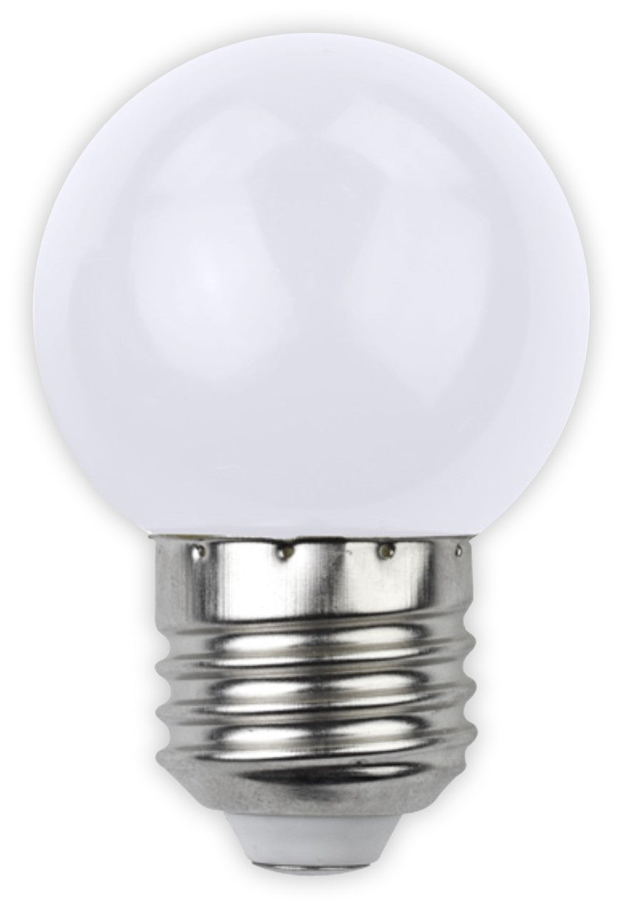 Avide 25929 Žarnica Decor - bela LED SMD  E27 1W G45