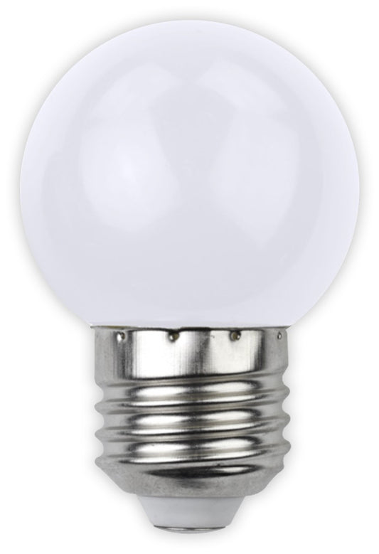 Avide 25929 Žarnica Decor - bela LED SMD  E27 1W G45