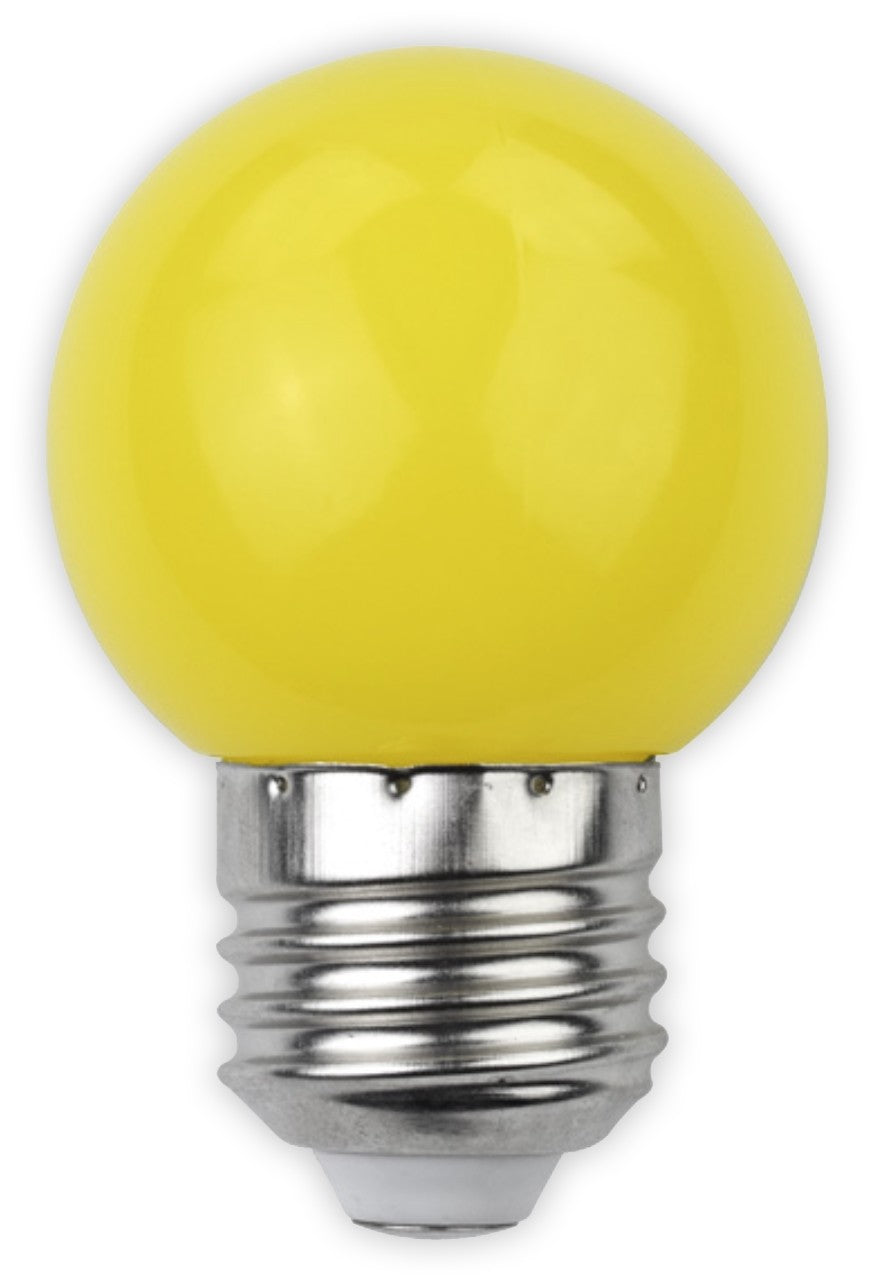 Avide 26063 Žarnica Decor - rumena LED SMD E27 1W G45
