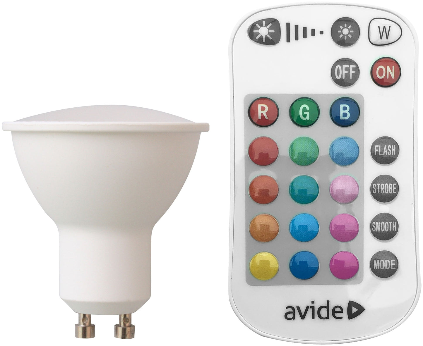 Avide 933160 Žarnica LED RC 4.2W GU10 RGB CCT 230lm