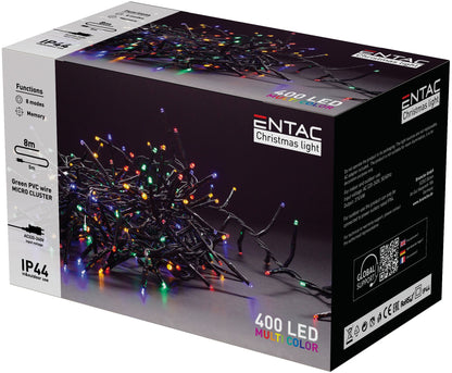 Entac 979069 Novoletne lučke - večbarvna vrv 400 LED 8m