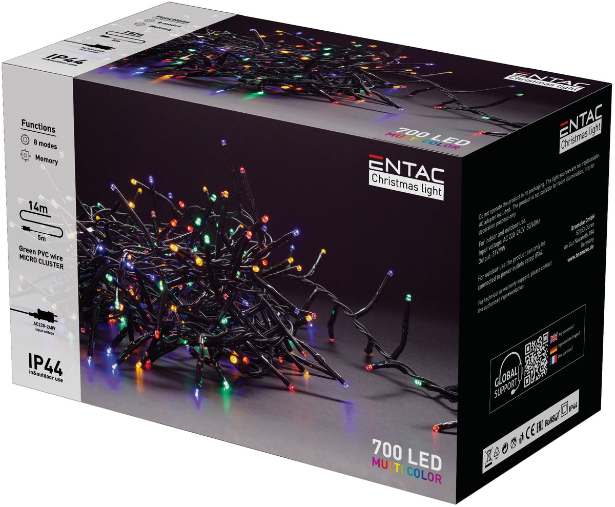 Entac 979106 Novoletne lučke - večbarvna vrv 700 LED 14 m