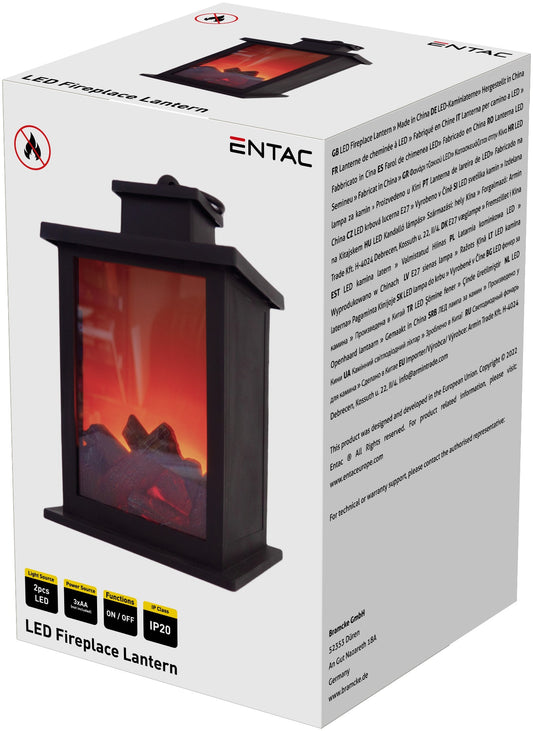 Entac 89525 Svetilka imitacija kamina LED 3xAA