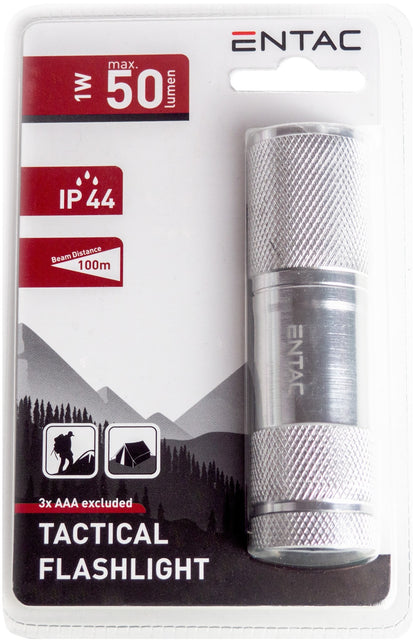 Entac 90828 Svetilka 1W LED 50lm ALU 3xAAA IP44