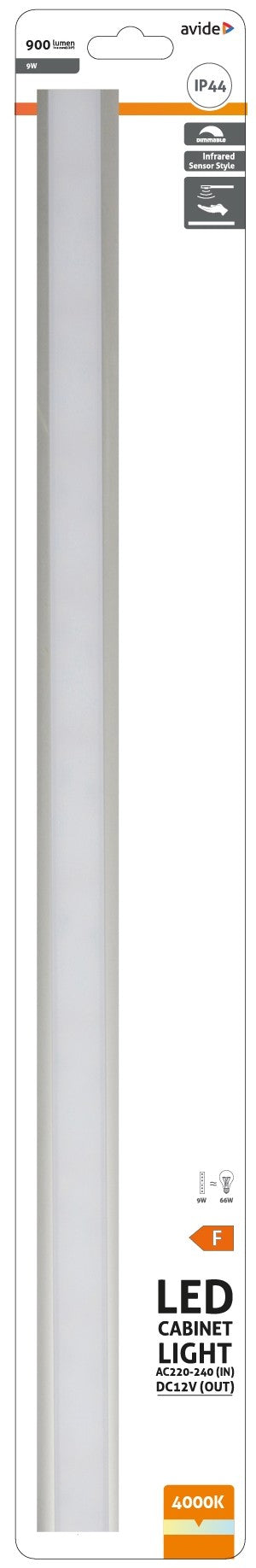 Avide 88788 Svetilka Cabinet LED SMD 9W 4000K 900lm IP44 senzor