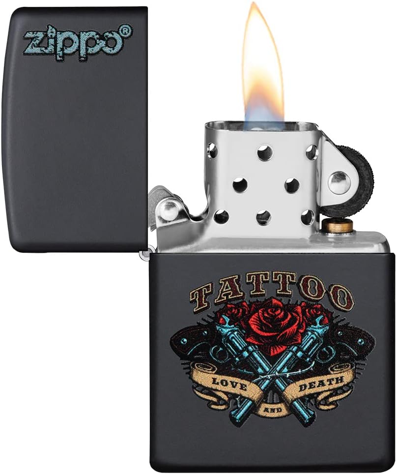 Zippo 48093 vžigalnik Tattoo Pistols & Rose